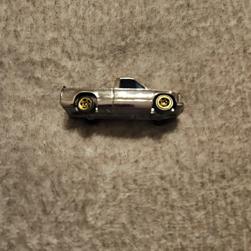 HOT WHEELS MATTEL 1995 CHINA CHEVY 1500 PICK UP CROME SILVER  VINTAGE (ZL-C)